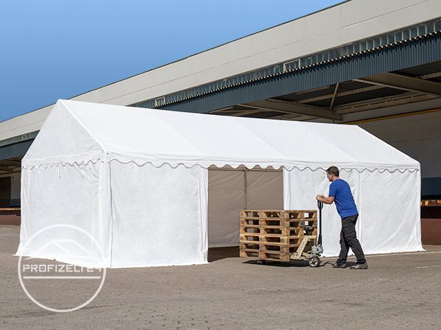 Lagerzelt 6x12 M Mit Schiebetor – Robuste Zelthalle Aus PVC, Wasserdicht Und Stabil