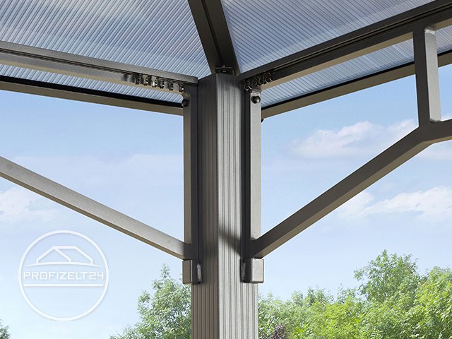 Gartenpavillon mit hochwertiger Alu-Konstruktion Gartenpavillon mit hochwertiger Alu-Konstruktion