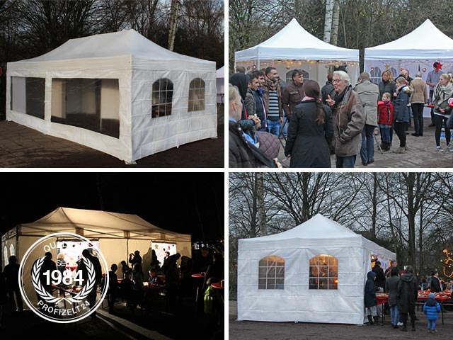 Faltpavillons beim Weihnachtsmarkt