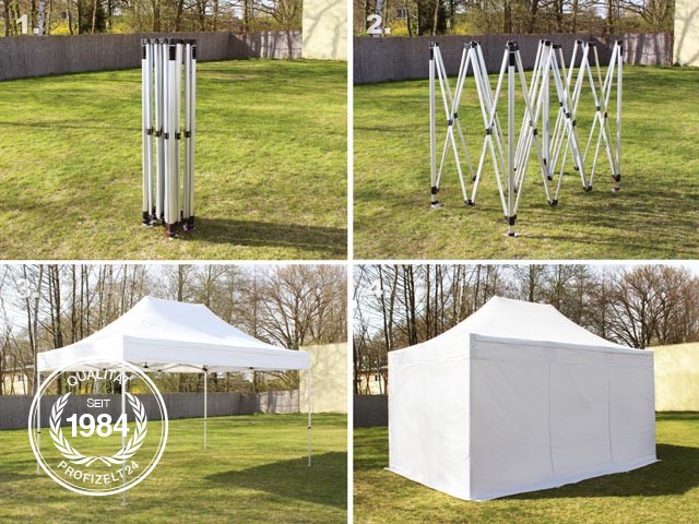 Wenn es mal schneller gehen soll: Der Faltpavillon.