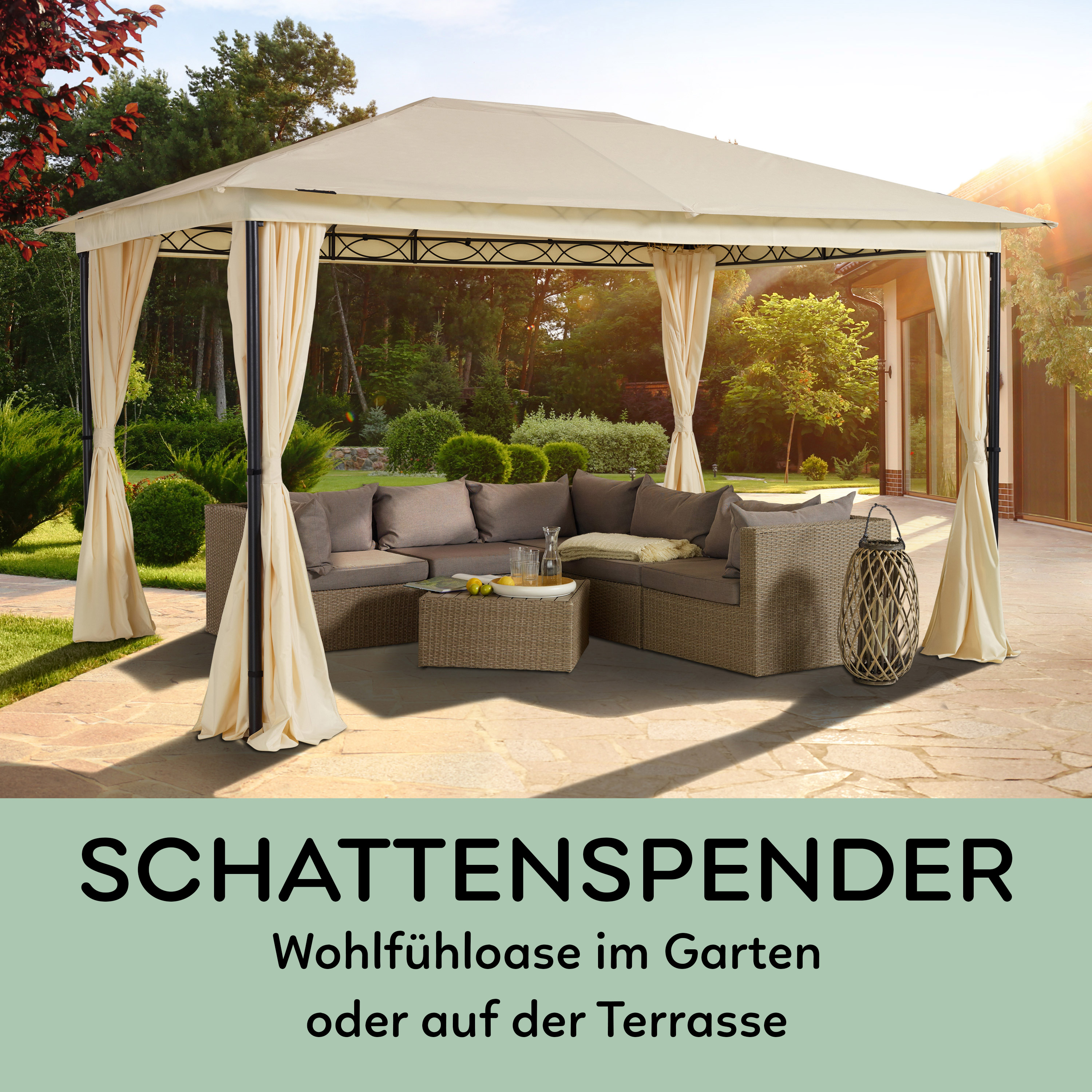 Gartenpavillon 3x3 & 3x4 Pavillon Stahl Gartenzelt Pergola Gazebo Pavillion Zelt | eBay