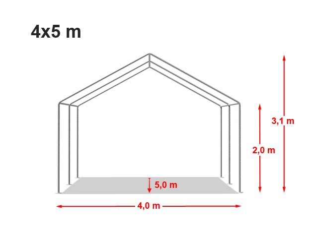 5x10m PVC Partyzelt Bierzelt Zelt Gartenzelt Festzelt ...